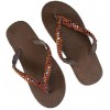 Rubberen Slippers Brown Beads & Rubber